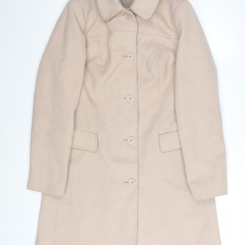Laura Ashley Women’s Beige Mid-Length Button Coat Size 10