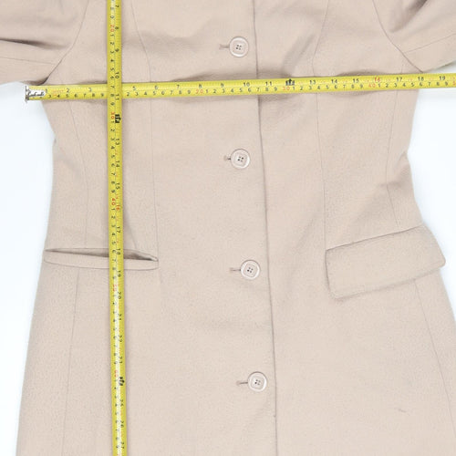 Laura Ashley Women’s Beige Mid-Length Button Coat Size 10