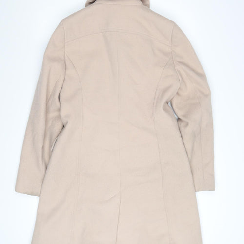 Laura Ashley Women’s Beige Mid-Length Button Coat Size 10