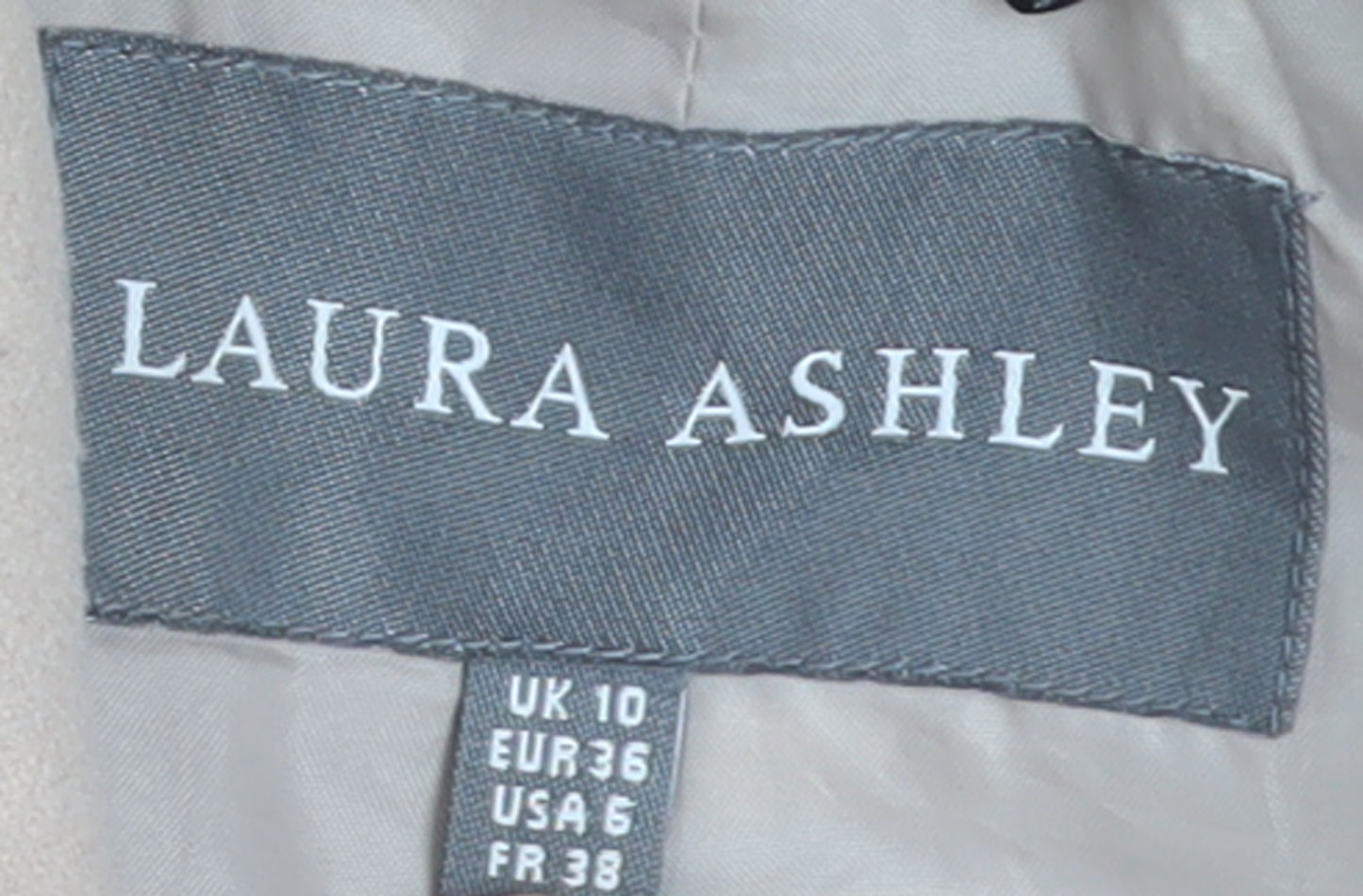 Laura Ashley Women’s Beige Mid-Length Button Coat Size 10