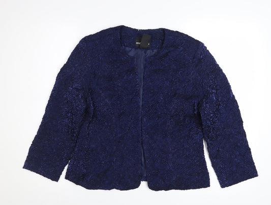 Positive Attitude Women's Blue Petite Textured Blazer Jacket Size 10