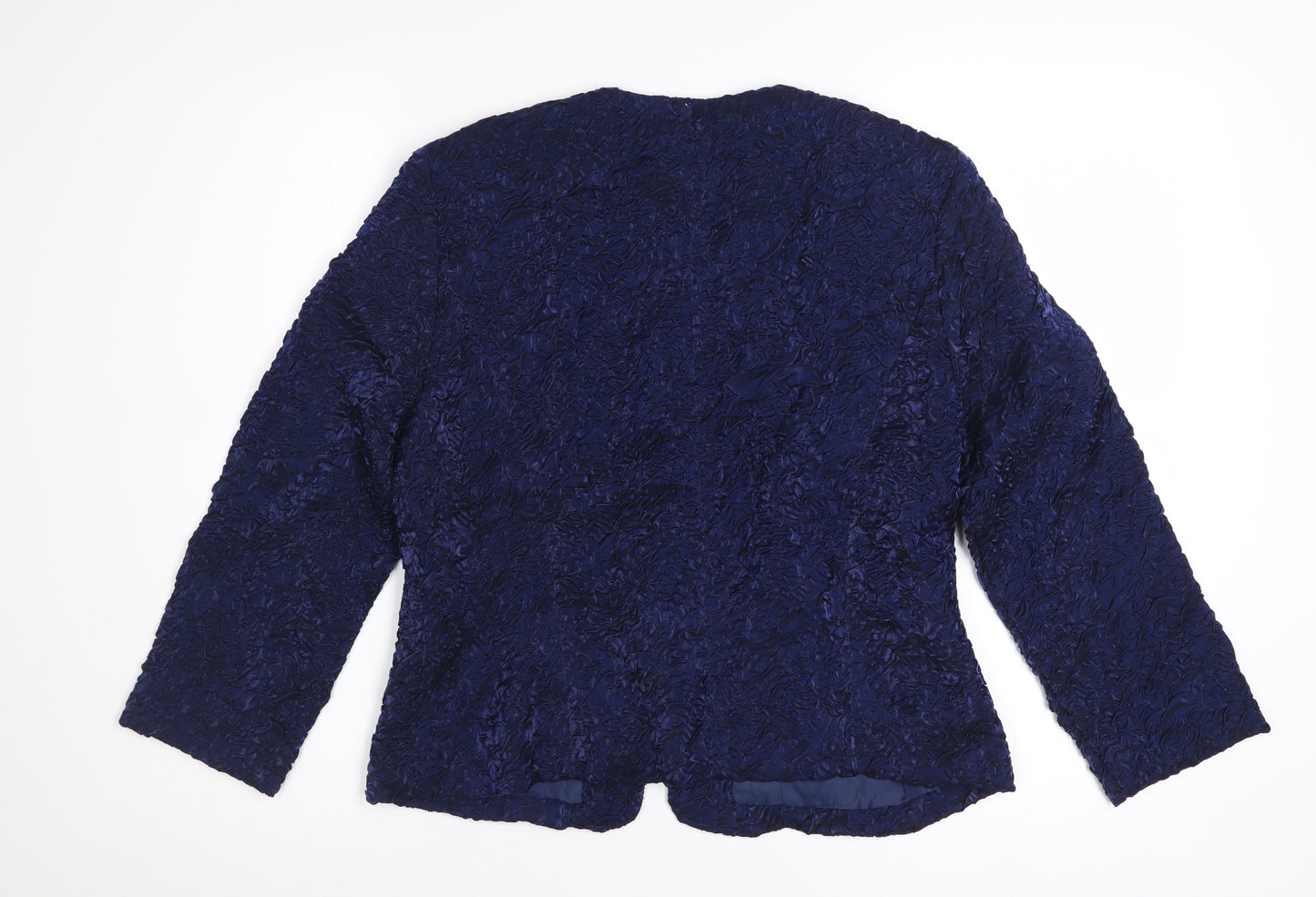 Positive Attitude Women's Blue Petite Textured Blazer Jacket Size 10