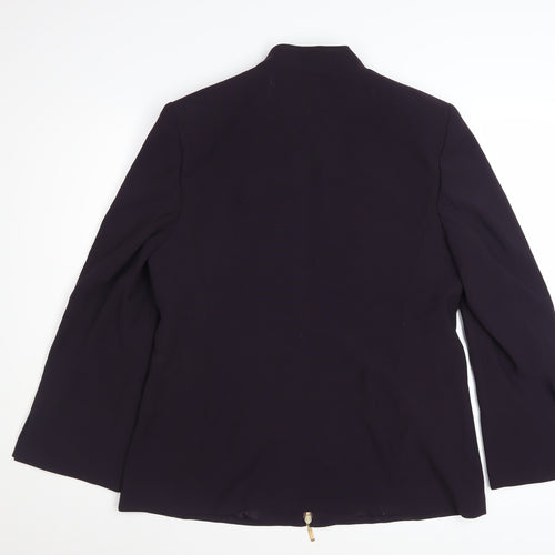 Apriori Women's Purple Mid-Length Zip Jacket Size 16