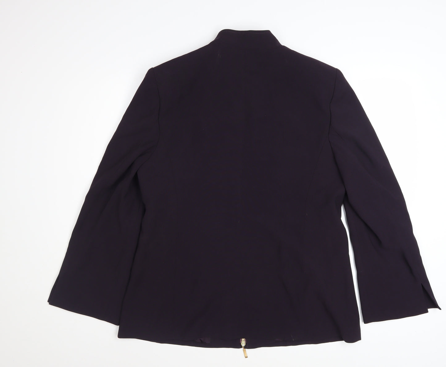 Apriori Women's Purple Mid-Length Zip Jacket Size 16