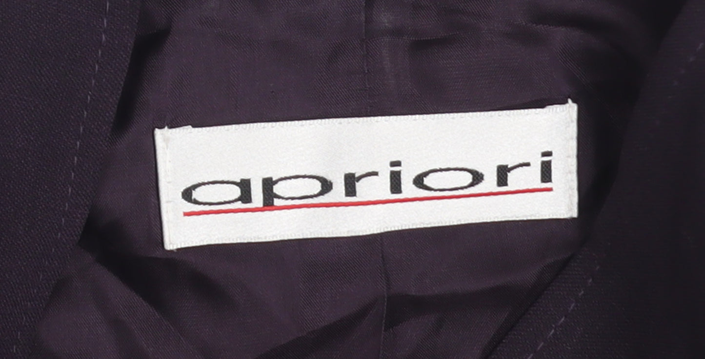 Apriori Women's Purple Mid-Length Zip Jacket Size 16