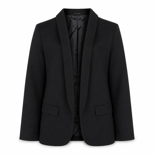 Boohoo Women's Black Blazer UK 12 Regular Fit Lined Jacket