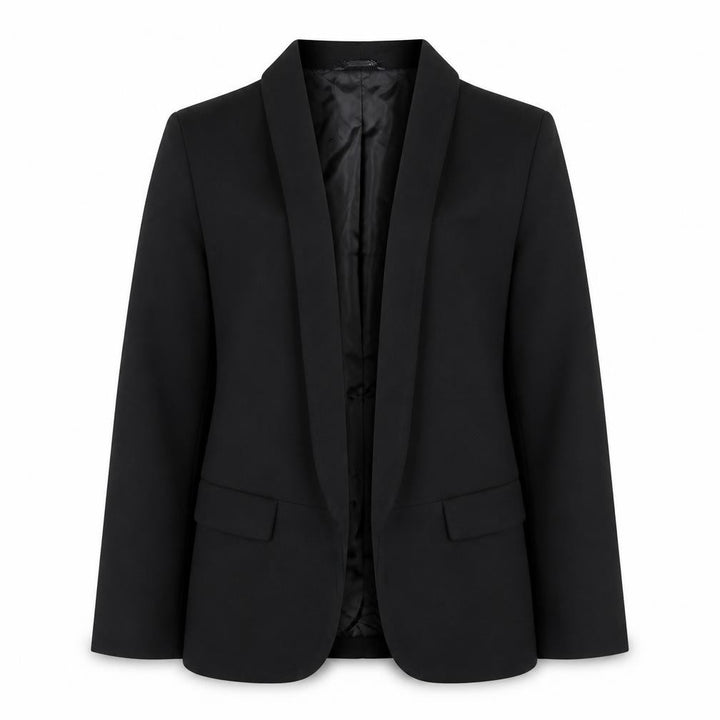 Boohoo Women's Black Blazer UK 12 Regular Fit Lined Jacket