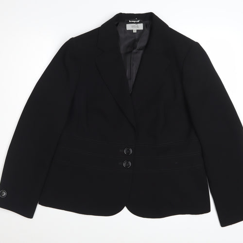 Marks and Spencer Women Black Size 18 Single-Breasted Blazer