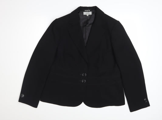 Marks and Spencer Women Black Size 18 Single-Breasted Blazer