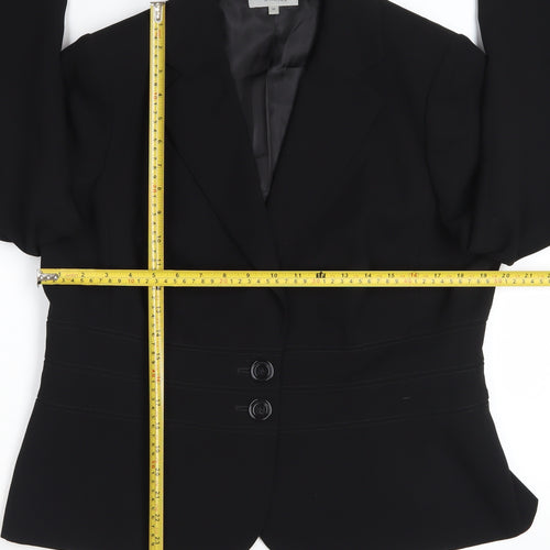 Marks and Spencer Women Black Size 18 Single-Breasted Blazer