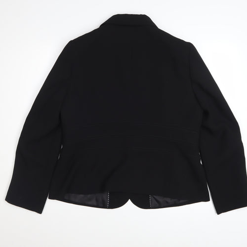 Marks and Spencer Women Black Size 18 Single-Breasted Blazer