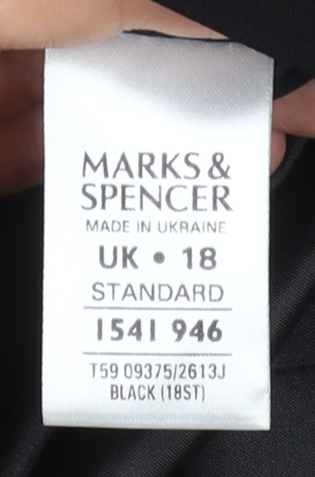 Marks and Spencer Women Black Size 18 Single-Breasted Blazer