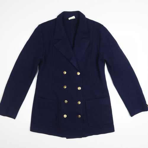 Polo of Sweden Women’s Navy Double-Breasted Wool Blazer UK 14