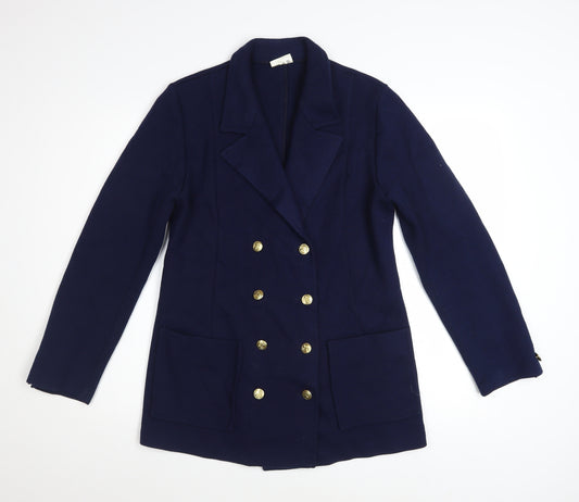 Polo of Sweden Women’s Navy Double-Breasted Wool Blazer UK 14