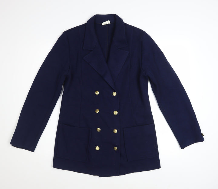 Polo of Sweden Women’s Navy Double-Breasted Wool Blazer UK 14