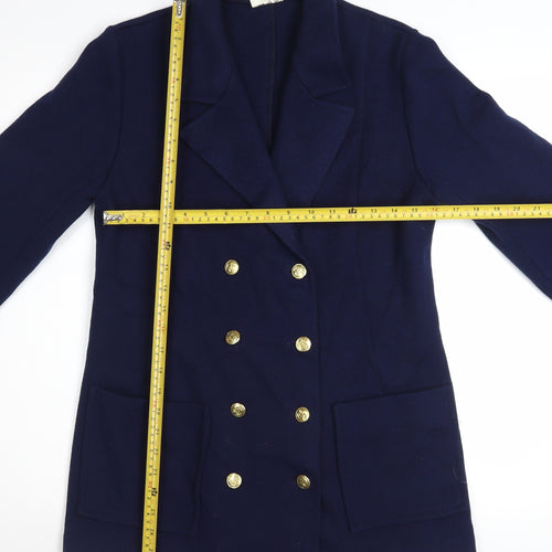 Polo of Sweden Women’s Navy Double-Breasted Wool Blazer UK 14