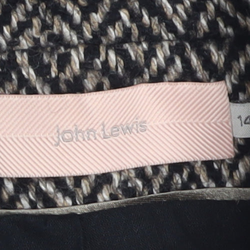 John Lewis Womens Brown Herringbone Wool Blend Blazer Size 14