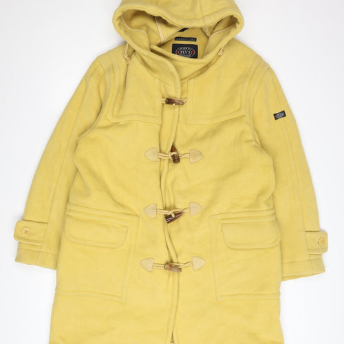 Archetipo Women’s Yellow Wool Mid-Length Hooded Duffel Coat Size 16