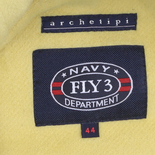 Archetipo Women’s Yellow Wool Mid-Length Hooded Duffel Coat Size 16