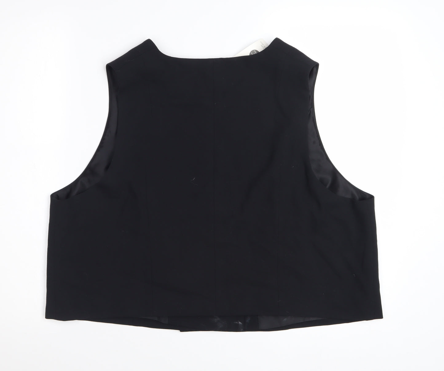 Marks and Spencer Women's Black Double-Breasted Tuxedo Waistcoat Size 22