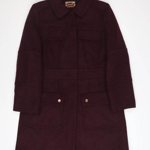 Marks and Spencer Women Brown Wool Blend Long Overcoat Size 14