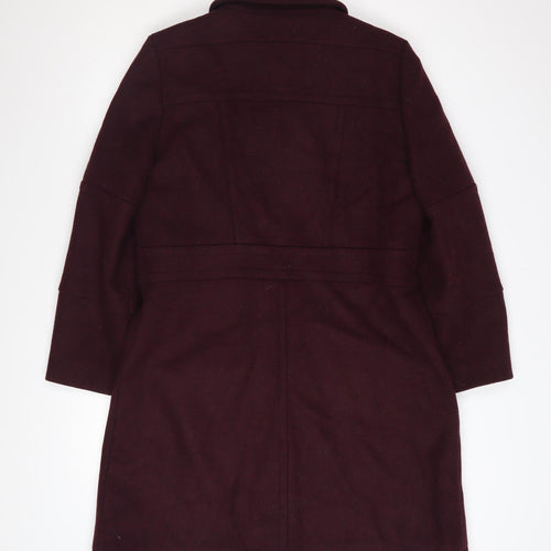 Marks and Spencer Women Brown Wool Blend Long Overcoat Size 14