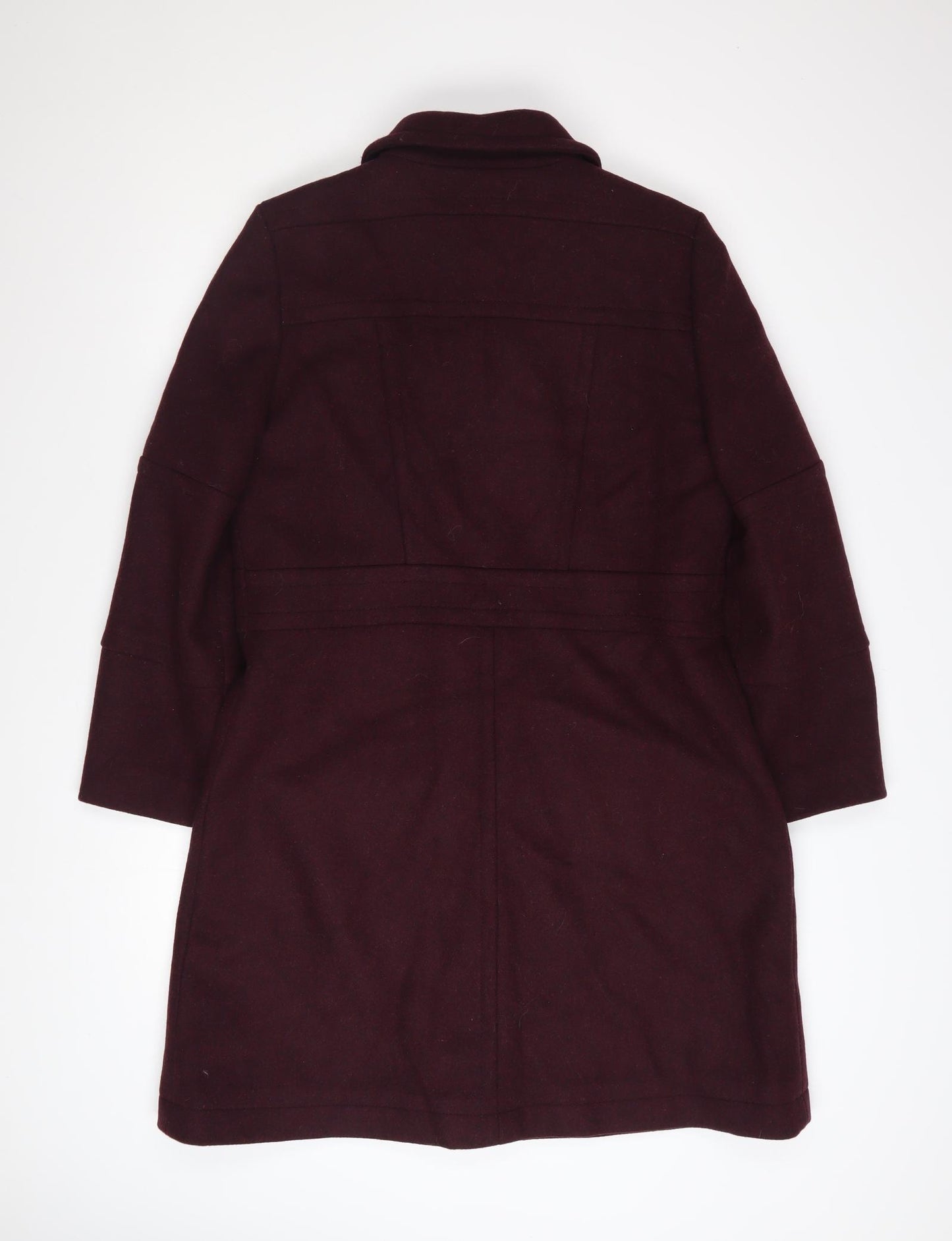 Marks and Spencer Women Brown Wool Blend Long Overcoat Size 14