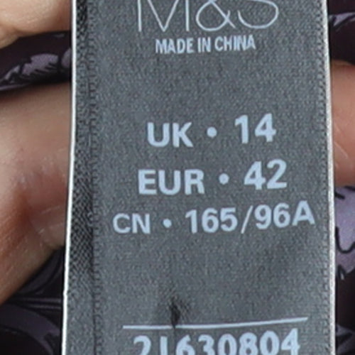 Marks and Spencer Women Brown Wool Blend Long Overcoat Size 14