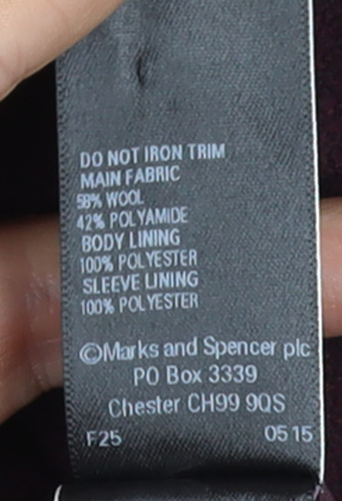 Marks and Spencer Women Brown Wool Blend Long Overcoat Size 14