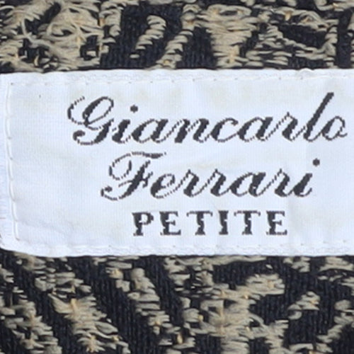 Giancarlo Ferrari Petite Brown Animal Print Blazer Jacket Women’s Size 10