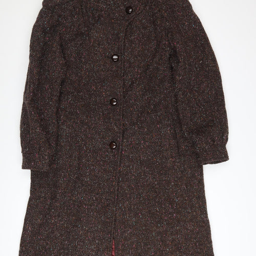 Westfield Women's Brown Wool Long Tweed Coat Size 12