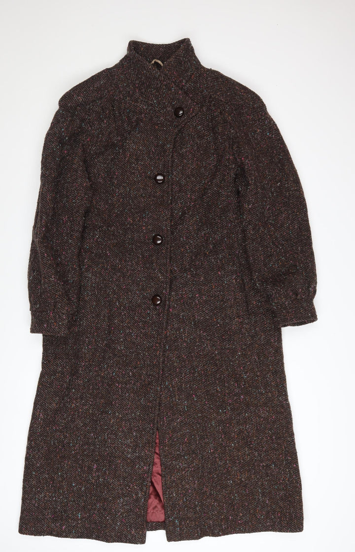 Westfield Women's Brown Wool Long Tweed Coat Size 12