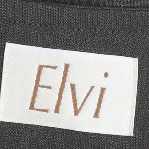 Elvi Women Brown Size 18 Classic Long Blazer Jacket
