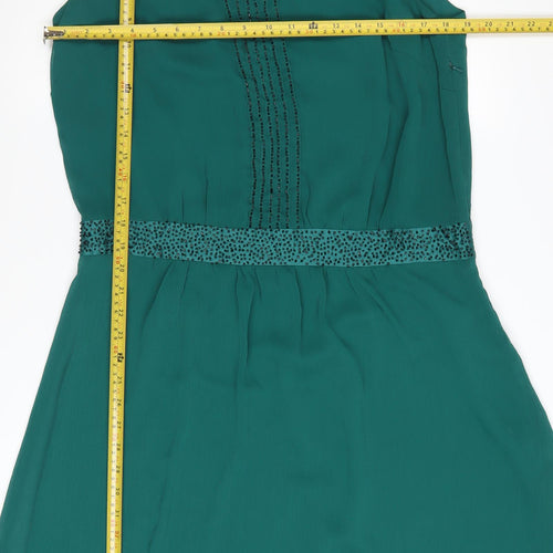 Marks and Spencer Women’s Green Beaded Shift Dress Size 14