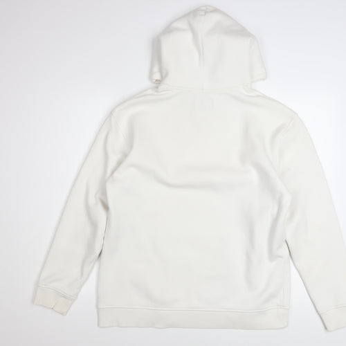 Tommy Jeans Women’s White Pullover Hoodie Size L Cotton Blend