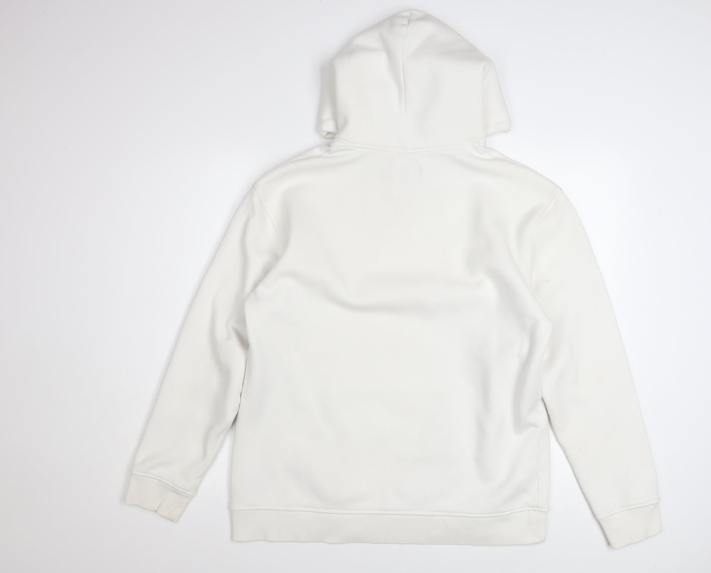 Tommy Jeans Women’s White Pullover Hoodie Size L Cotton Blend