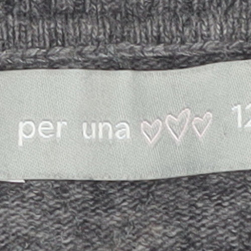 Marks and Spencer Per Una Grey Sequin Knit Women's Size 12 Cardigan
