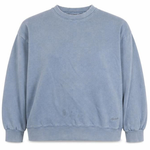 Pull&Bear Women's Blue Cotton Blend Pullover Sweatshirt M
