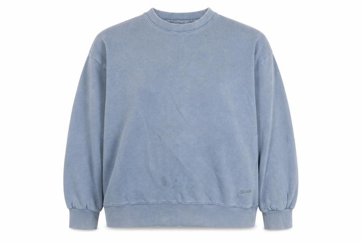 Pull&Bear Women's Blue Cotton Blend Pullover Sweatshirt M