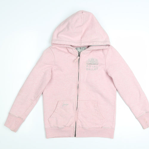 Joules Girls Pink Royal Ballet Full Zip Hoodie 9-10 Years