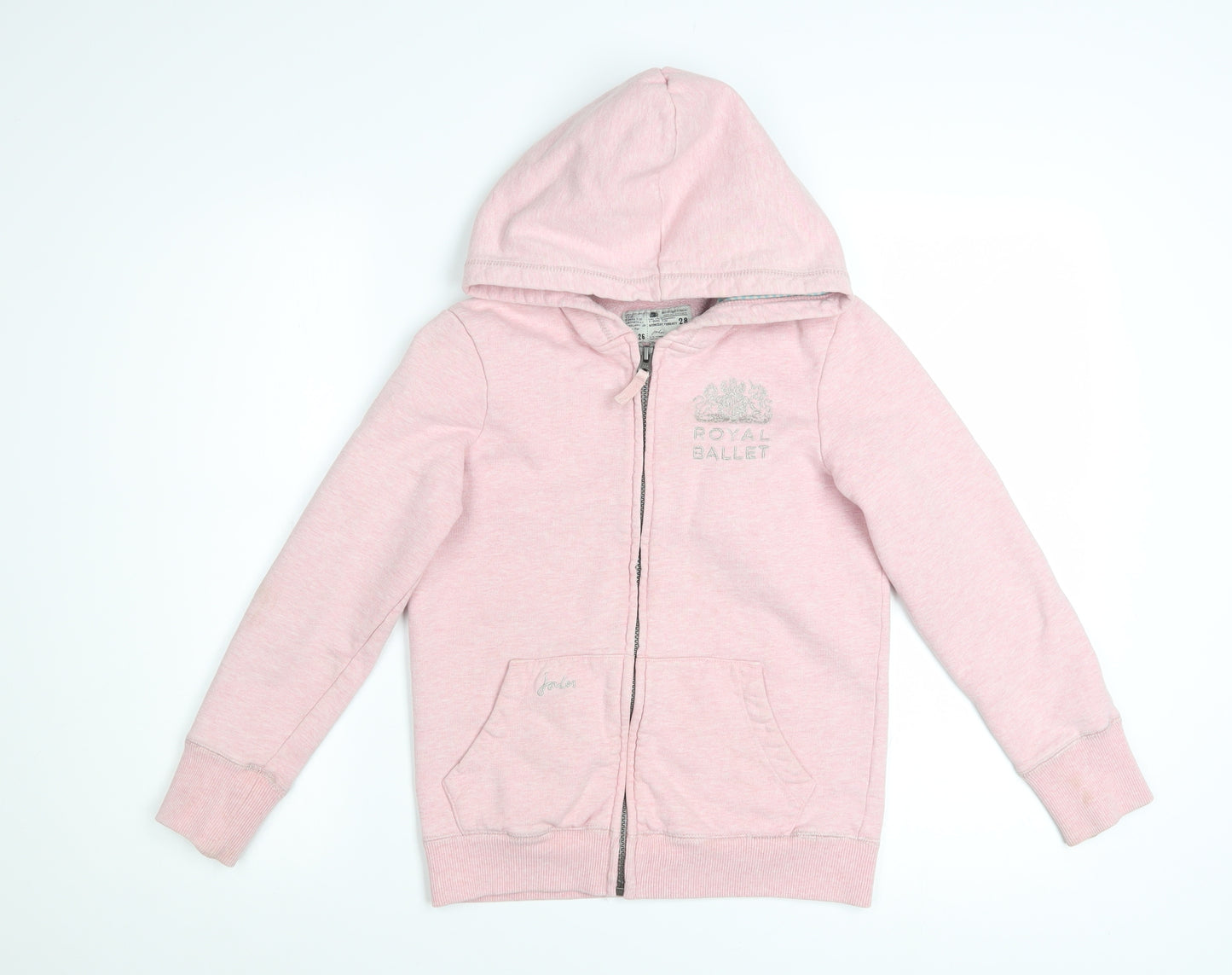 Joules Girls Pink Royal Ballet Full Zip Hoodie 9-10 Years