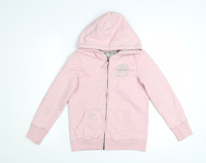 Joules Girls Pink Royal Ballet Full Zip Hoodie 9-10 Years