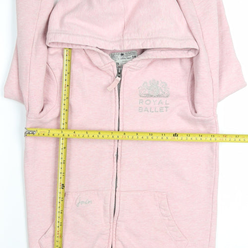 Joules Girls Pink Royal Ballet Full Zip Hoodie 9-10 Years
