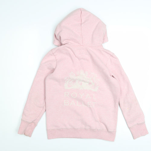 Joules Girls Pink Royal Ballet Full Zip Hoodie 9-10 Years
