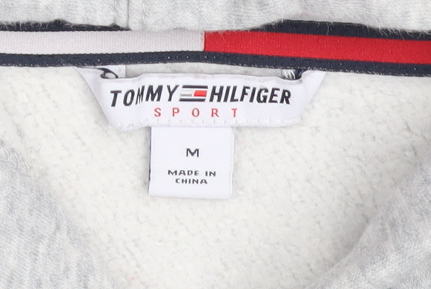 Tommy Hilfiger Women Grey Hooded Pullover Sweatshirt M