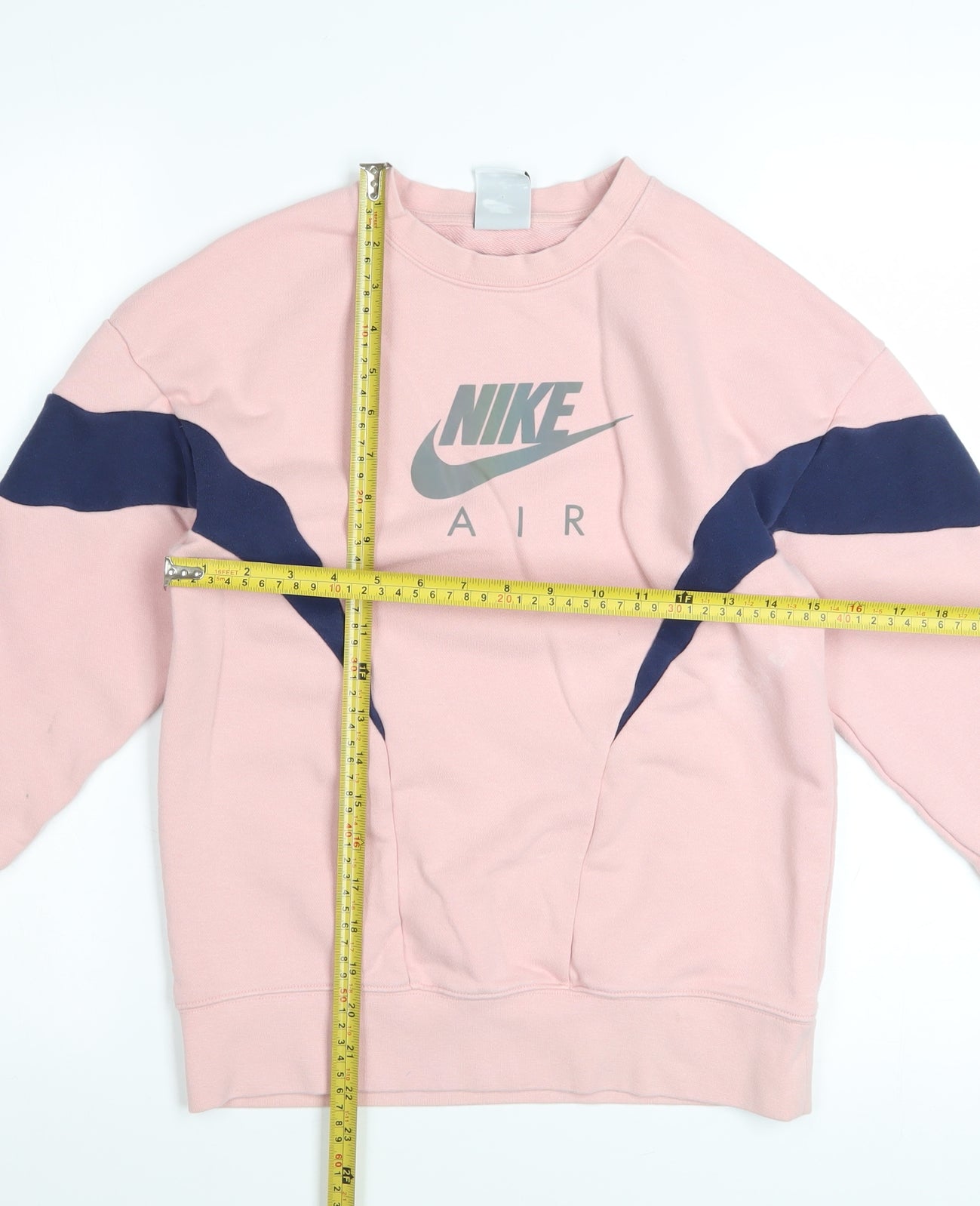 Nike Girls Pink & Navy Crew Neck Pullover Sweatshirt M 137-146cm
