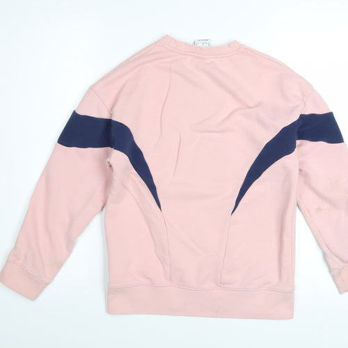 Nike Girls Pink & Navy Crew Neck Pullover Sweatshirt M 137-146cm