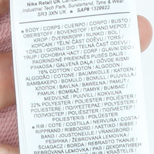 Nike Girls Pink & Navy Crew Neck Pullover Sweatshirt M 137-146cm