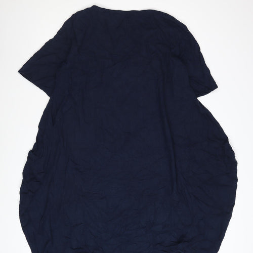Apricot Women's Blue Feather Print Shift Dress Size M