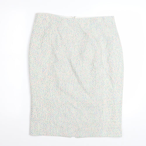 Hobbs Women’s Multicoloured Tweed Pencil Skirt Size 14